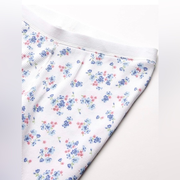 Amazon Essentials Womens Waffle Snug Fit Pajama Set- White Floral- US XS - Picture 3 of 8